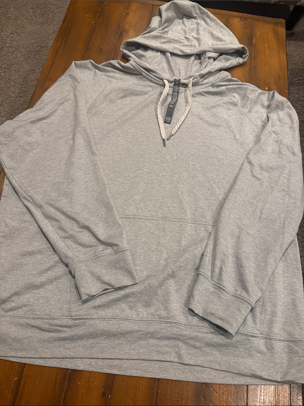 Vuori Light Gray Men's Hooded Pullover
